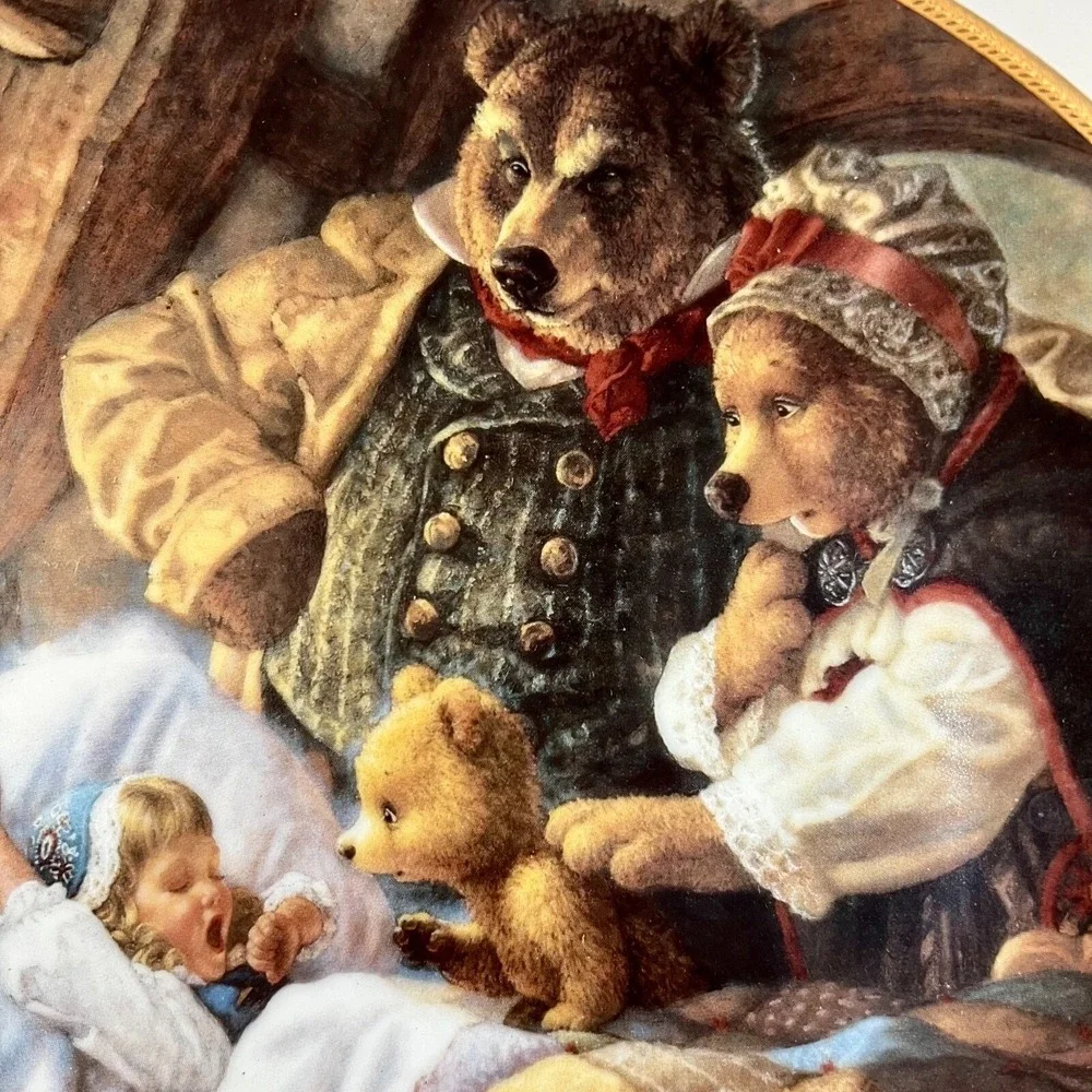 Vintage Knowles Goldilocks & Three Bears Collector Plate 1991 Scott Gustafson